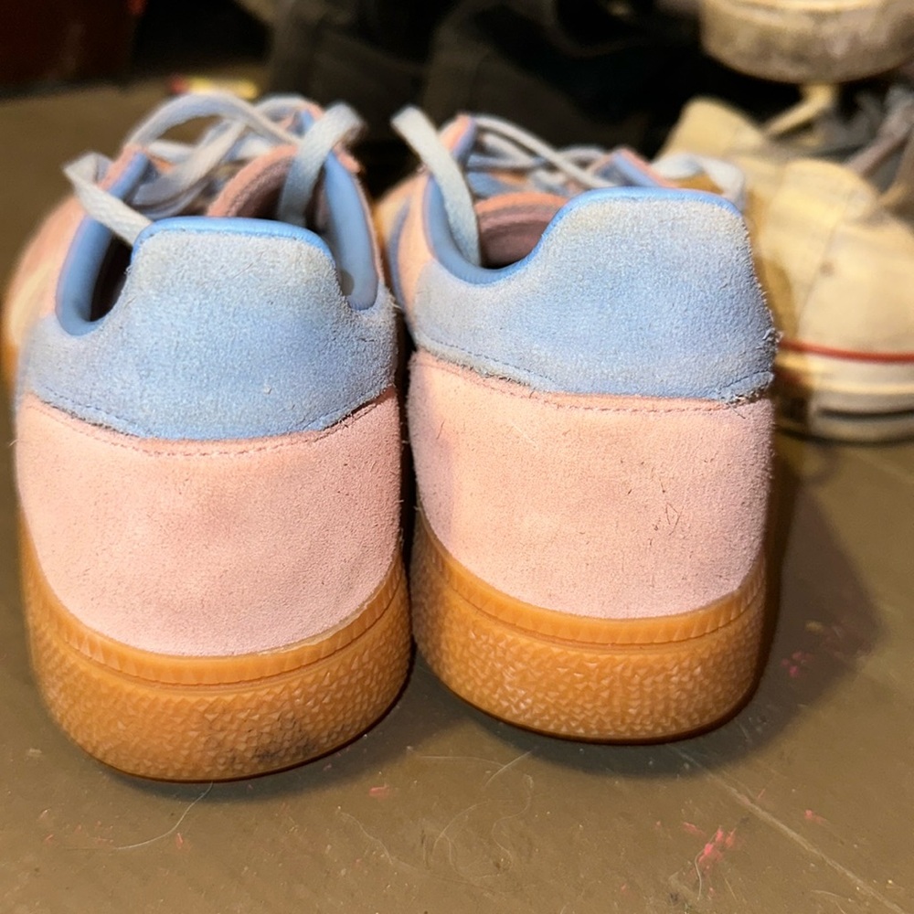 Adidas Spezial pink blue suede sneakers
